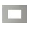 ARTEOR Square 3 Module Horizontal Coverplate Soft Aluminium