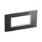 ARTEOR Square 4 Module Horizontal Coverplate Reflective Black
