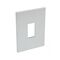 ARTEOR Square 1 Module Vertical Coverplate Soft Aluminium