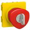 Arteor modular - Electronic device emergency stop button Mushroom emergency push-button NO+NC 10A 240V a.c. 2 module yellow/red