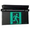 E2 LED Exit Sign complete with running man decals - black finish with lithium battery