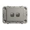 Arteor 770 series - Horizontal rocker switch -  2 gang 2 way 16A 240V a.c. magnesium