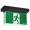 Bolt LED Exit sign slide connect complete with running man decals - black finish with lithium battery