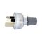 HPM 15A 3 Pin Plug Top with Cord Locking Nut Clear