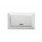 Como - Horizontal Single Pole Double Throw - rocker Switch large 1 gang 10A 240V a.c. with neon white