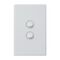 Excel Life 16AX 2 Way Single Pole Double Throw Vertical Rocker Switch 2 Gang Gloss White