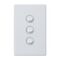 Excel Life 16AX 2 Way Single Pole Double Throw Vertical Rocker Switch 3 Gang Gloss White