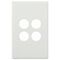 Excel Life Switch Coverplate 4 Gang Gloss White