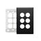 Excel Life EM Series Grid & Plate 6 Gang Matt Black