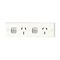 HPM Standard 15A Double Power Point with Narrow Plate White
