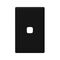 Linea - Grid & plate only 1 gang black
