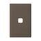 Linea - Coverplate 1 gang soft touch dark grey