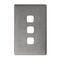 Linea - Coverplate 3 gang gun metal