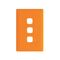Linea Coverplate 3 gang orange crush