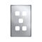 Linea - Coverplate 5 gang matt silver