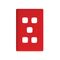 Linea Coverplate 5 gang saucy red