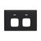 Linea - Powerpoint coverplate 2 gang autoswitch midnight dash
