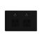 Linea - Horizontal double powerpoint 2 gang 10A 240V a.c. black