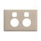 Linea Powerpoint coverplate 2 gang with extra safety ghost gum