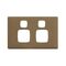 Linea - Powerpoint coverplate 2 gang ninja khaki