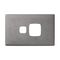 Linea Powerpoint coverplate 1 gang gun metal