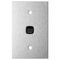 Architectural metal - Vertical rocker switch Single Pole Double Throw - 1 gang 2 way 10A 240V a.c. black stainless steel plate