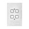Architectural metal - Vertical rocker switch Single Pole Double Throw - 4 gang 2 way 10A 240V a.c. white stainless steel plate