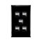Excel - Vertical rocker switch - Single Pole Double Throw - 5 gang 2 way 10A 240V a.c. gloss black