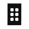 Excel - Switch coverplate 6 gang black