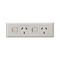 Excel - Horizontal skirting powerpoint 2 gang 10A 240V a.c. with busbar link white