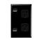 Excel - Vertical double powerpoint 2 gang 10A 240V a.c. with safety shutters gloss black