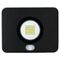 HPM Leana 20W 2000lm LED Cool White Slimline Floodlight with Sensor Black