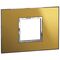 ARTEOR Square 2 Module Horizontal Coverplate Reflective Gold