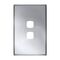 Linea - Coverplate 2 gang matt silver