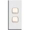Linea - Architrave rocker switch - Single Pole Double Throw - 2 gang 2 way 10A 240V a.c. white