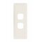 Linea - Architrave coverplate 2 gang white