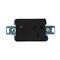 Architectural metal - Horizontal single powerpoint mechanism 10A 240V a.c. black