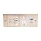 Architectural metal - Horizontal single powerpoint with shaver outlet 1 gang with shaver outlet 10A 240V a.c. with RCD 30mA white