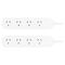 HPM Standard 4 Outlet Powerboard White - Twin Pack