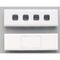 Excel - Grid & plate For 770 series mechanisms - 6 gang blank & narrow 4 gang narrow white