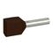 Starfix - ferrule with insulating flange double - individual 2 x 1.5mm² 16mm long black pack of 500