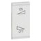 Arteor - MyHOME - Square key cover BUS/SCS - regulation symbol - 1 module - white