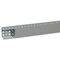 Transcab - Cable grey duct with cover - 2 metre length 80x60mm 2m 12.5mm finger DIN pitch with cover grey