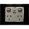 Arteor - Double powerpoint with USB ports Type A & C - Magnesium