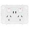 Arteor Double Powerpoint with Type C+C 15W USB Charger Mechanism White