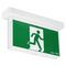 Bolt LED Exit sign slide connect complete with running man decals - white finish with lithium battery - Galaxy