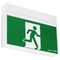 Bolt LED Exit sign snap-fit complete with running man decals - white finish with lithium battery
