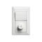 Como - Vertical fan controller 2 gang with 10A switch 3 speed 100VA white