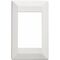 Como - Vertical coverplate vertical 2 gang or switch and dimmer/fan controller white