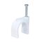 HPM Round Type Cable Clips 10mm White- 20 Pack